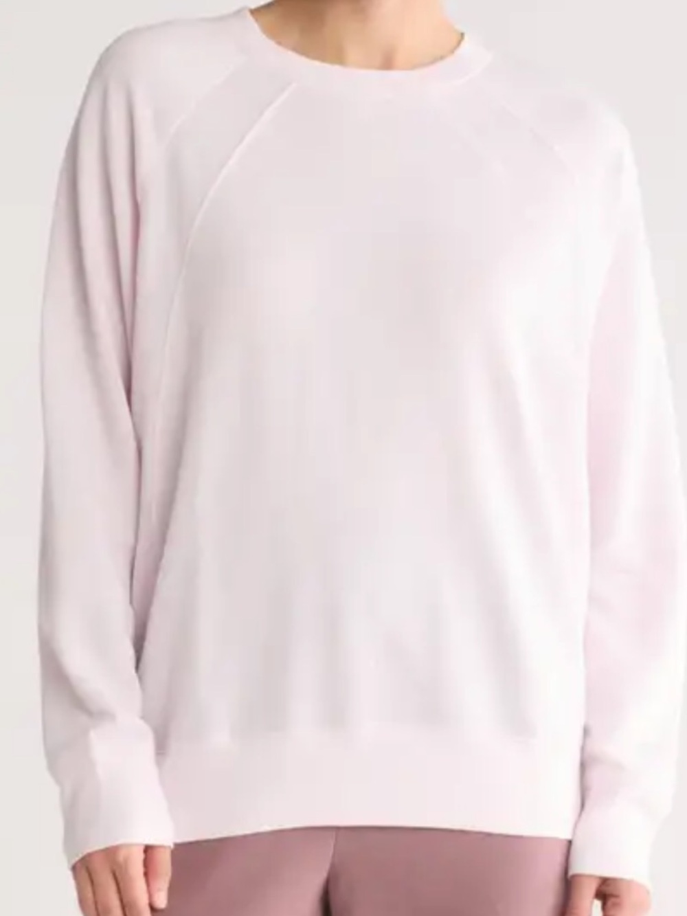 Zella Drew Crewneck Sweatshirt Pink Ice Size Medium